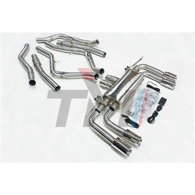 TAIMEI išmetimo sistema BMW S63 X5m F85 CATBACK su duslintuvu ir vožtuvu
